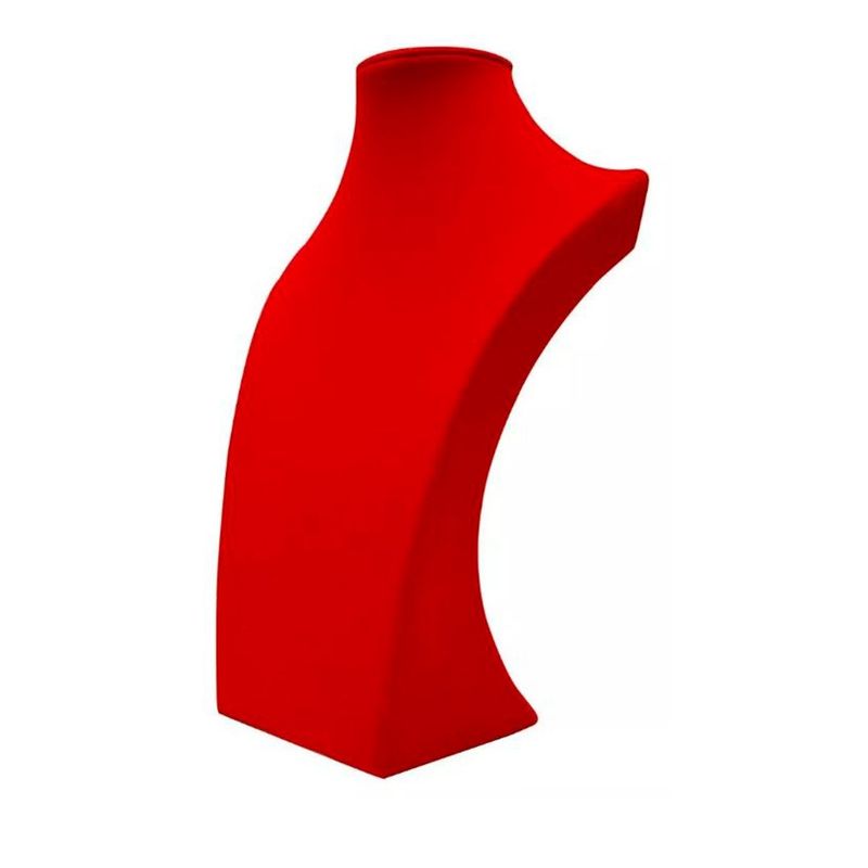 GENERICO - Exhibidor De Cadenas Y Collares Terciopelo 20 Cm En Rojo