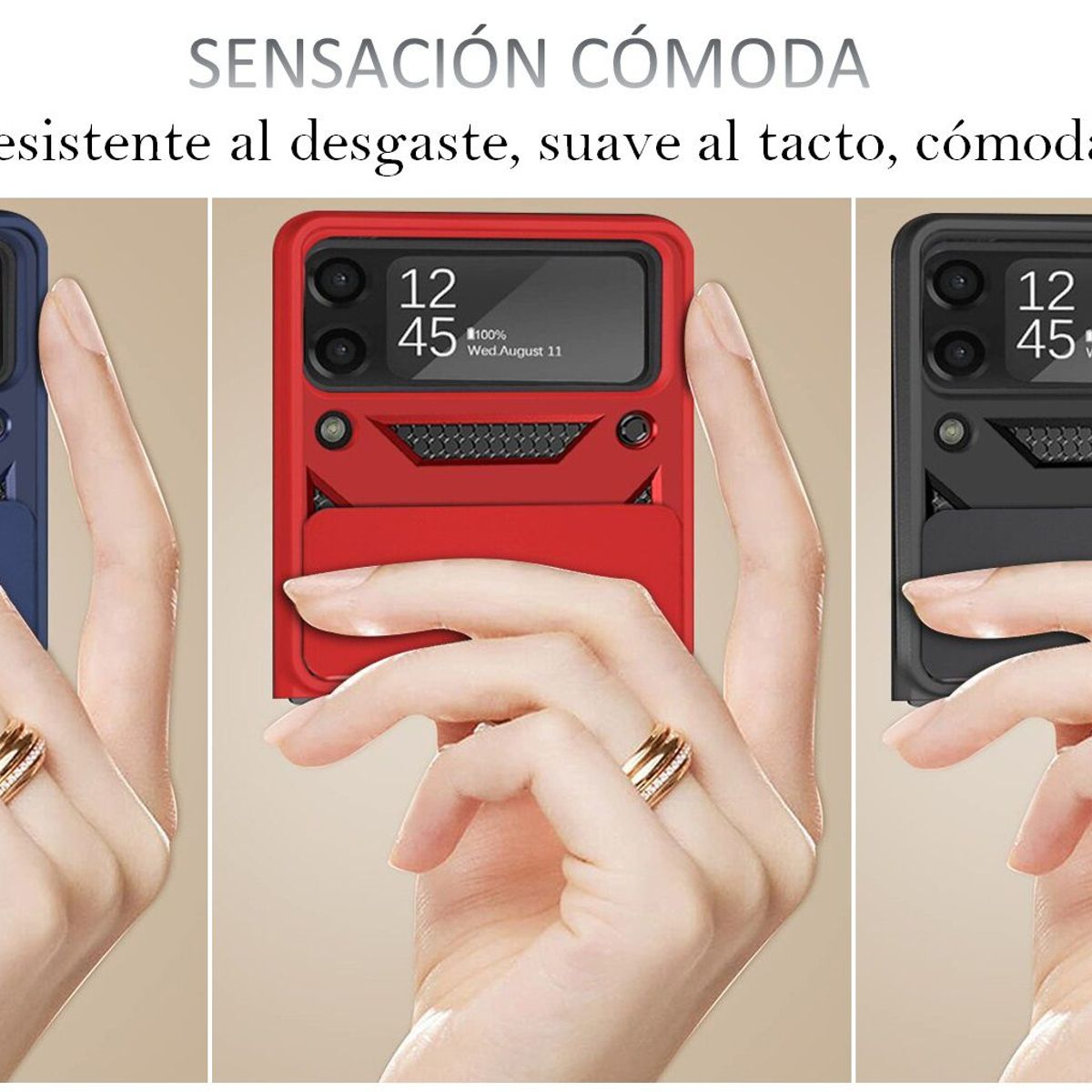 GENERICO - Funda Estuche Case Slider Compatible Con Samsung  Z Flip 4 Azul