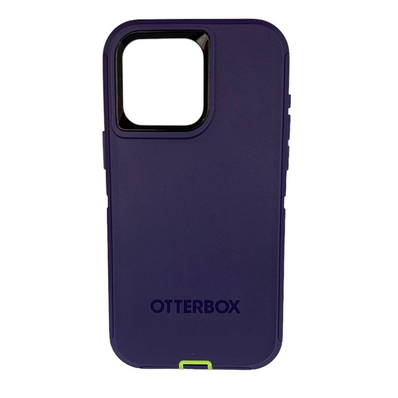OTTERBOX - Estuche Otterbox Defender Para iPhone 15 Pro Max - Violeta con Verde