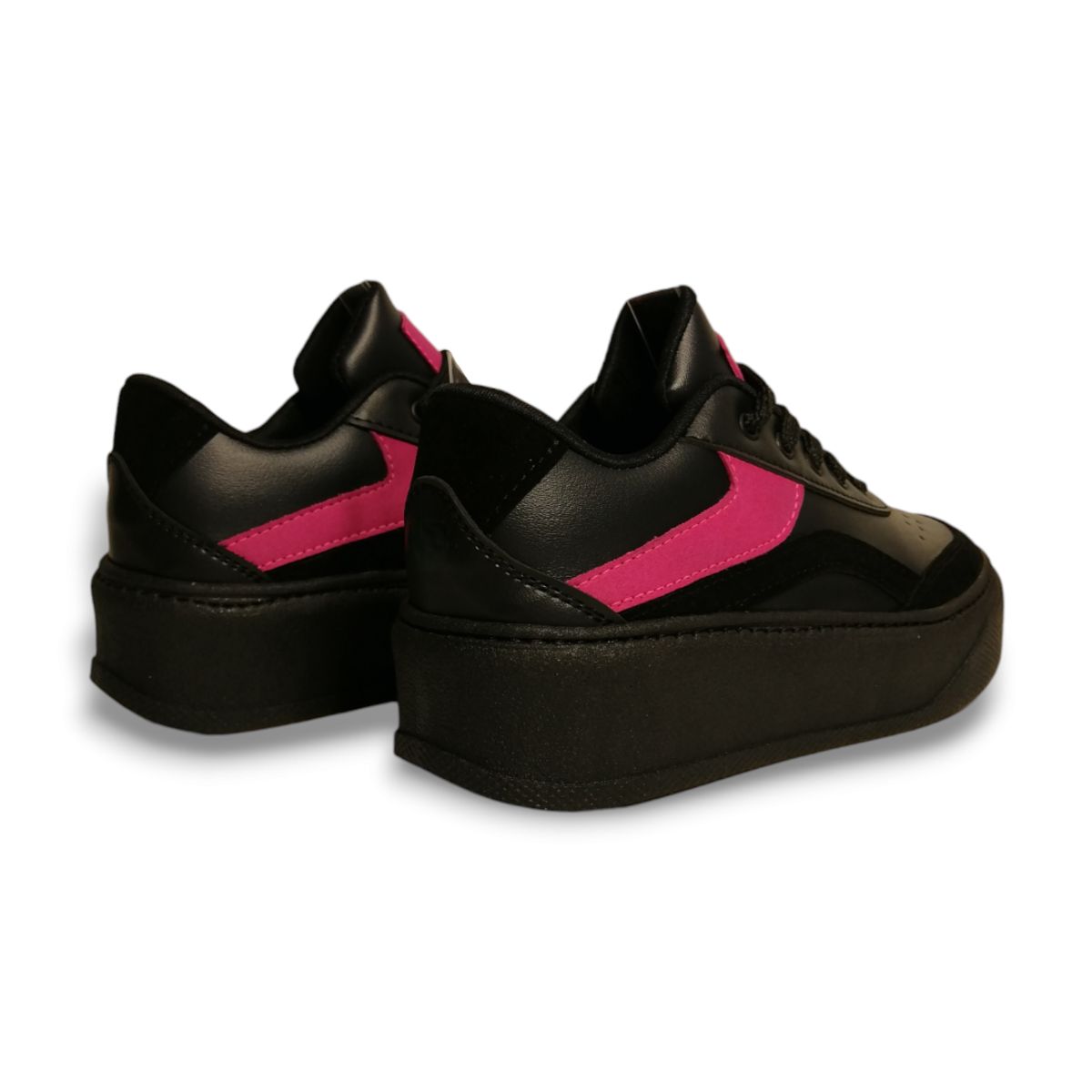 EVEGONZ - Tenis Casuales Negros Calzado Deportivo Mujer Zapato Plano Cómodo