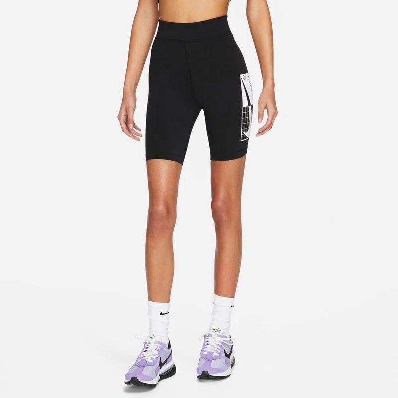 NIKE - LICRA NIKE CORTA HIGH NEGRA MUJER_.