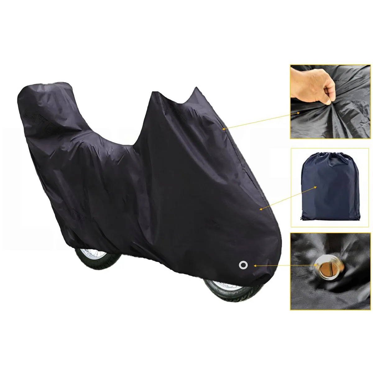 LAVEF - Carpa Pijama Semi-impermeable Para Moto Con Maletero
