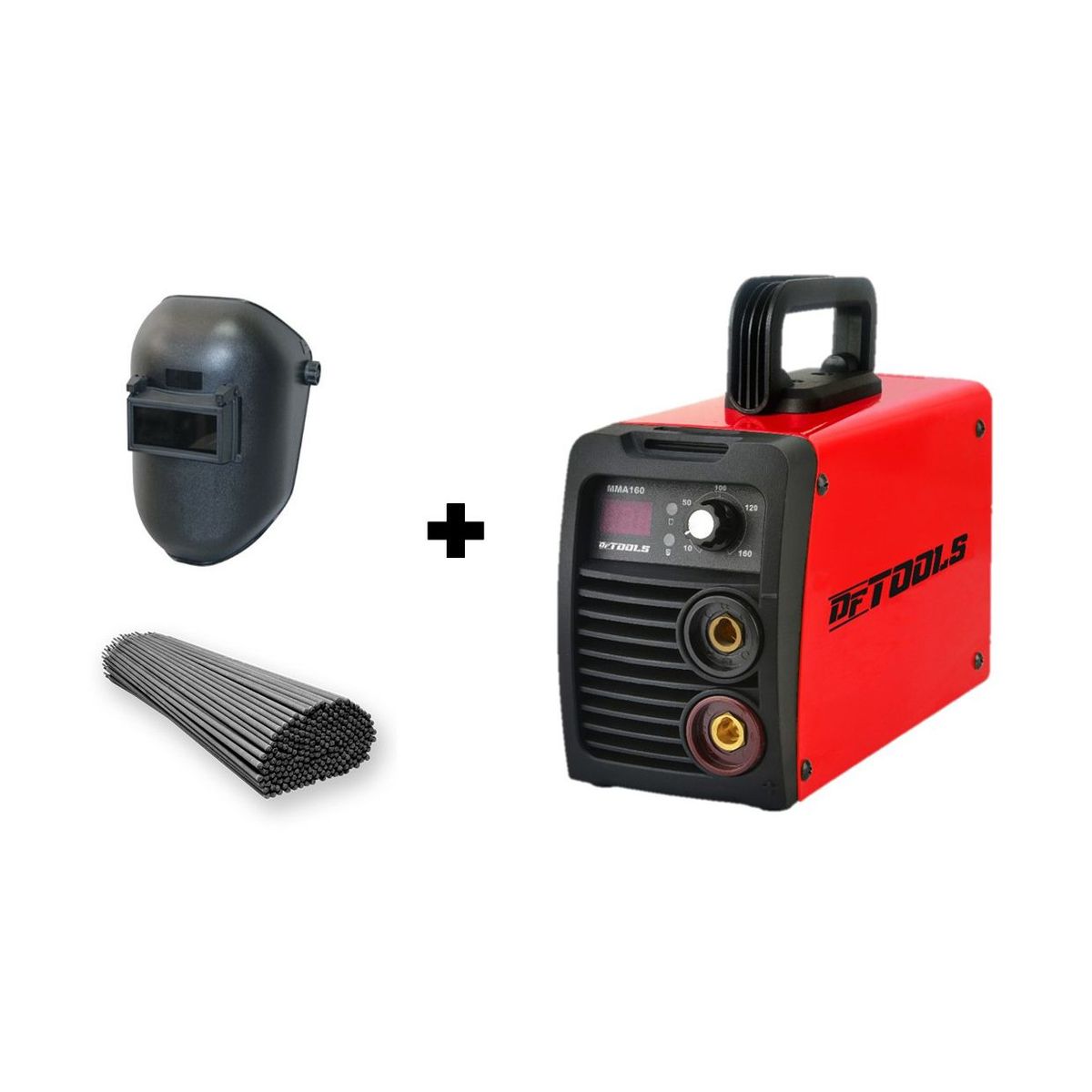 GENERICO - Soldador 200 Amp 110/220v Dftools + Careta Soldar + Soldadura