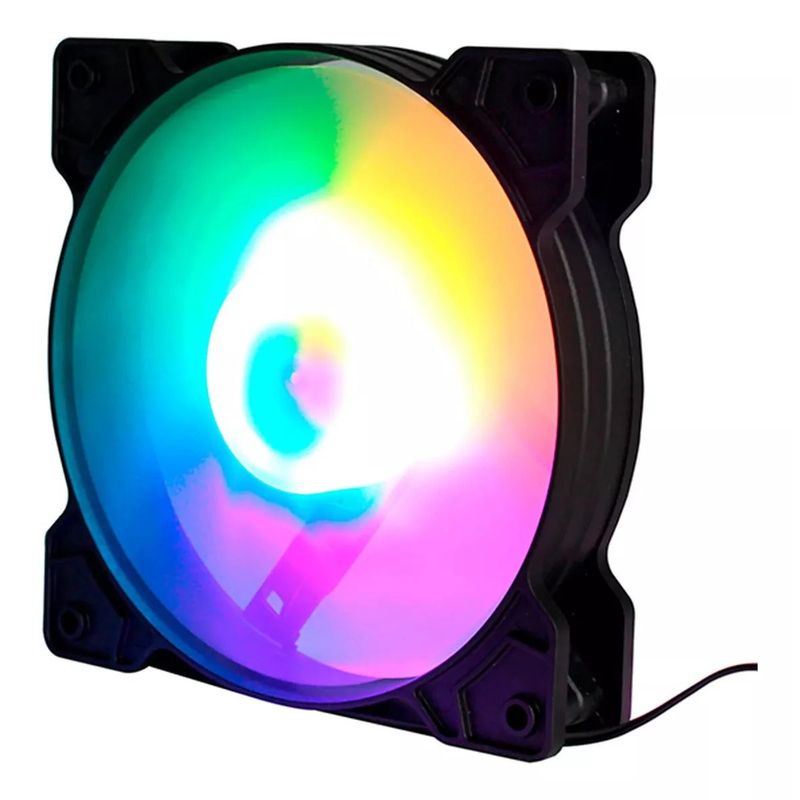 GENERICO - Ventilador Rgb Estat 12cm Poligonal Para Chasis  Silencioso