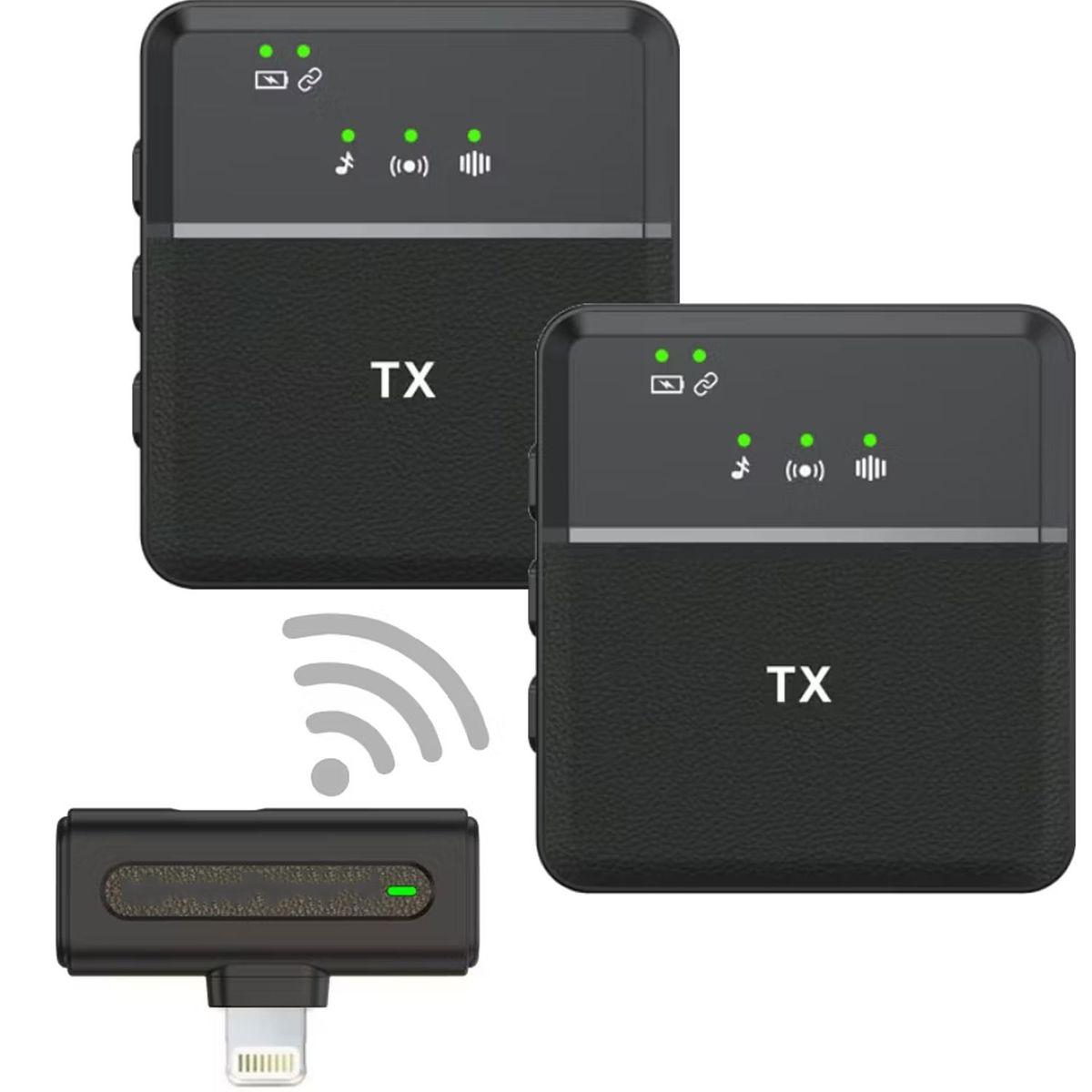 ONE PIXEL - Microfono Dual Inalambrico Solapa Profesional Lightning Sx8