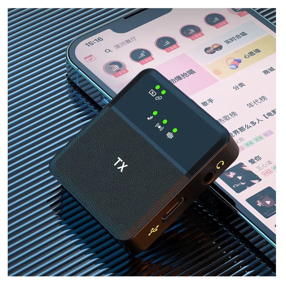 ONE PIXEL - Microfono Dual Inalambrico Solapa Profesional Lightning Sx8
