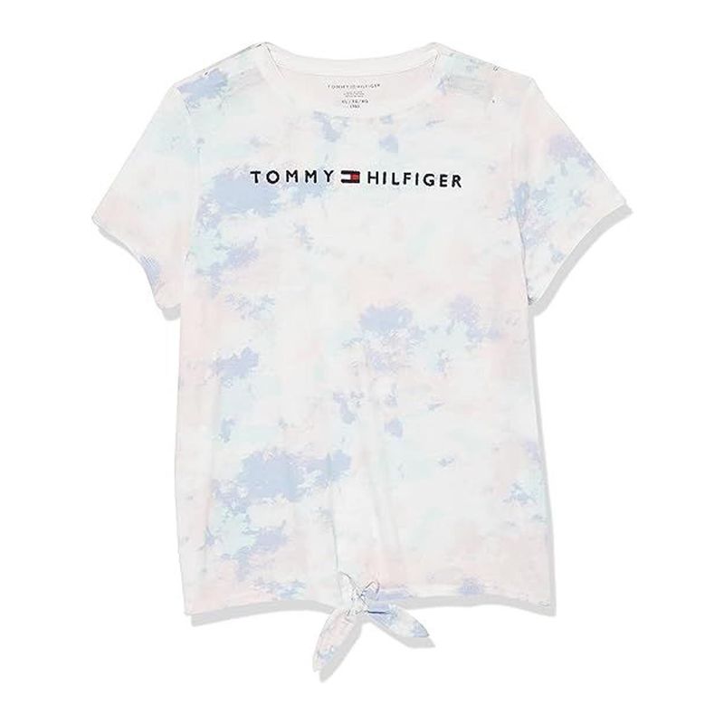 TOMMY HILFIGER - Camiseta Adaptive Tiedye Con Lazo Niña Blanco Tommy Hilfiger