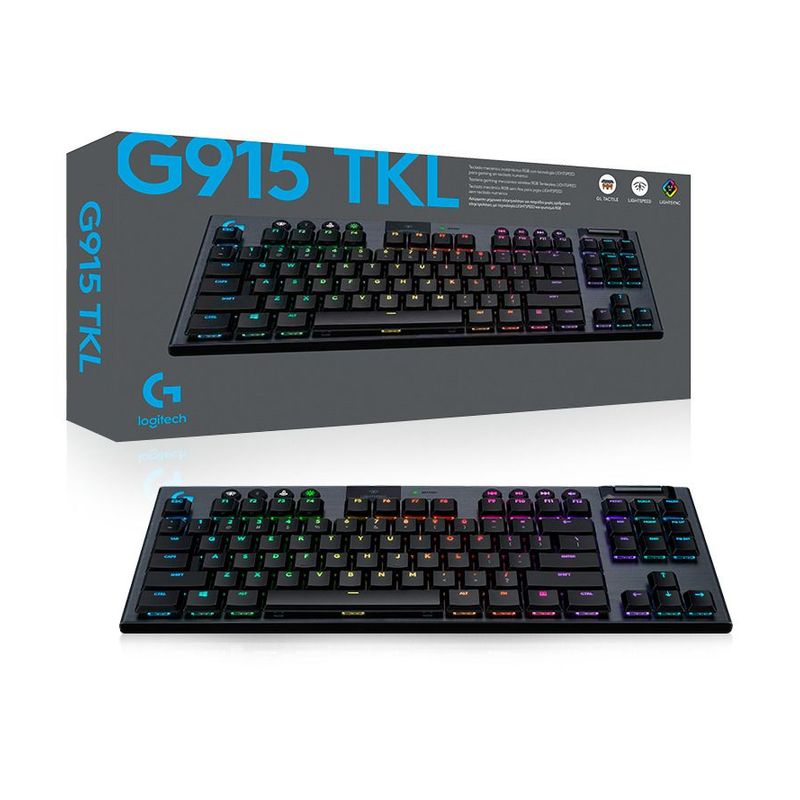 LOGITECH - Teclado Gamer Mec Inalámbrico Logitech G915 TKL LIGHTSPEED RGB Ingles