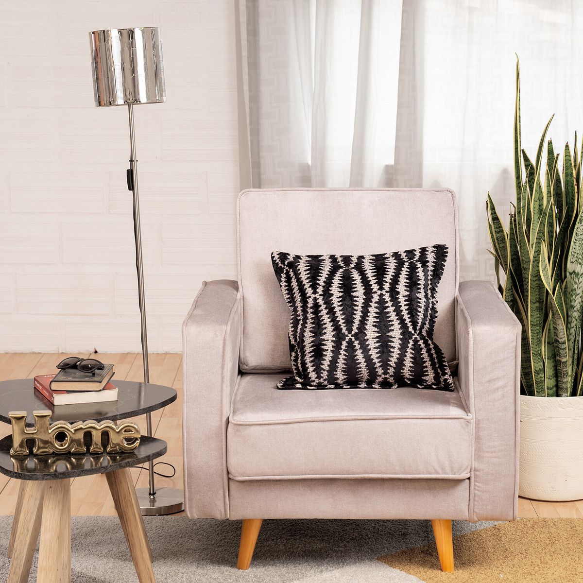 ARMONIA HOME - Sillon Porto Gris 1 Puesto