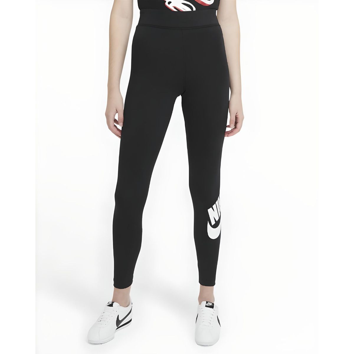 NIKE - LICRA NIKE MUJER SPORTSWEAR ESSENTIAL NEGRO BLANCO