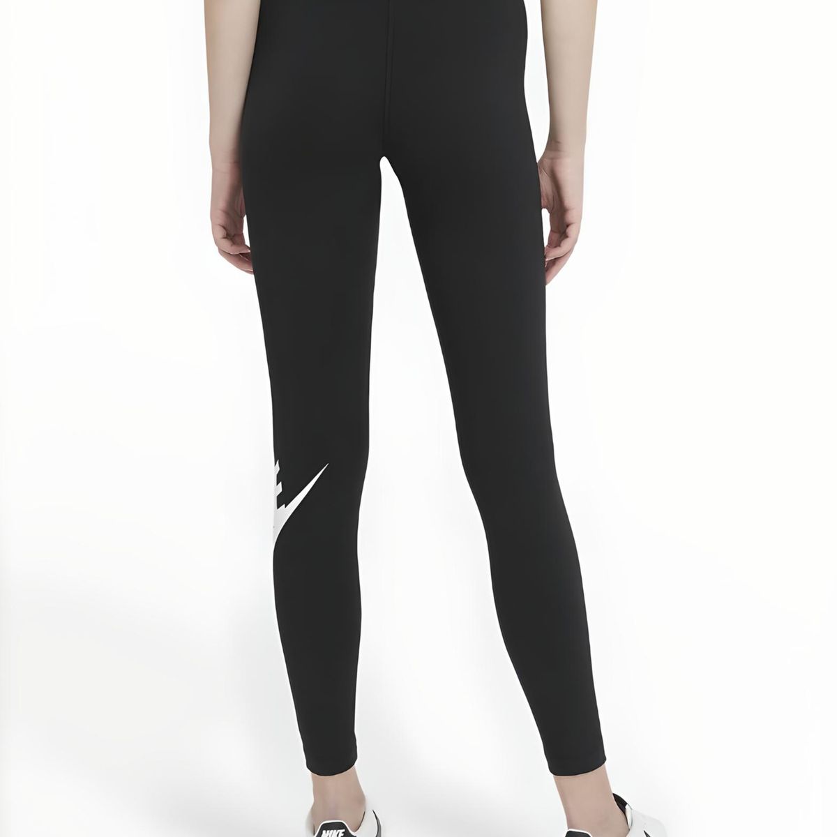 NIKE - LICRA NIKE MUJER SPORTSWEAR ESSENTIAL NEGRO BLANCO