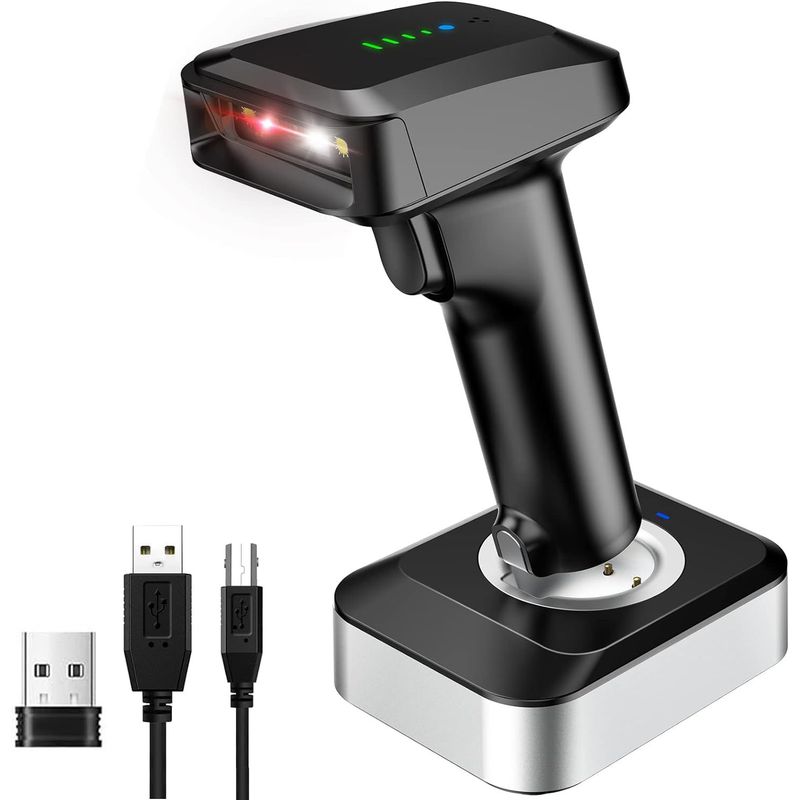 GENERICO - Escáner de código de barras inalámbrico QR 2D  2.4 GHz