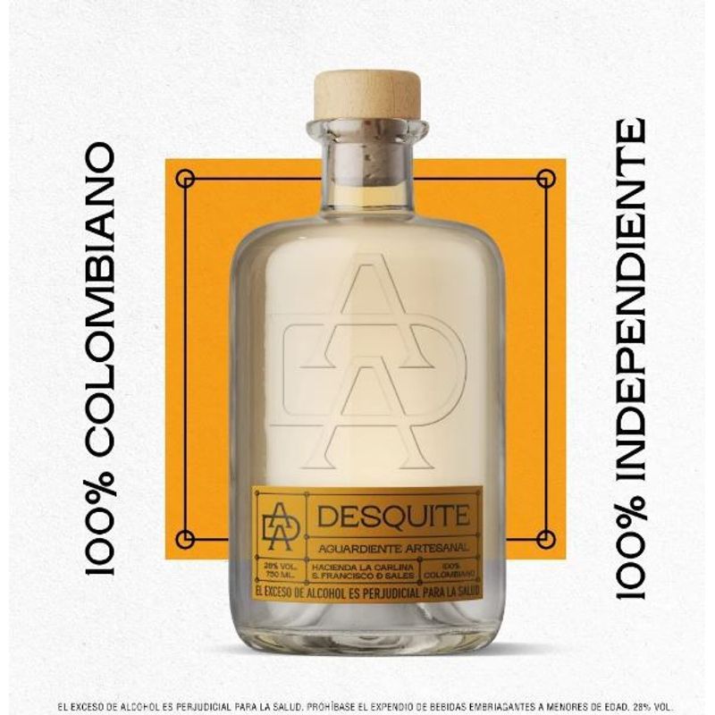 GENERICO - AGUARDIENTE ARTESANAL EL DESQUITE 750 ML