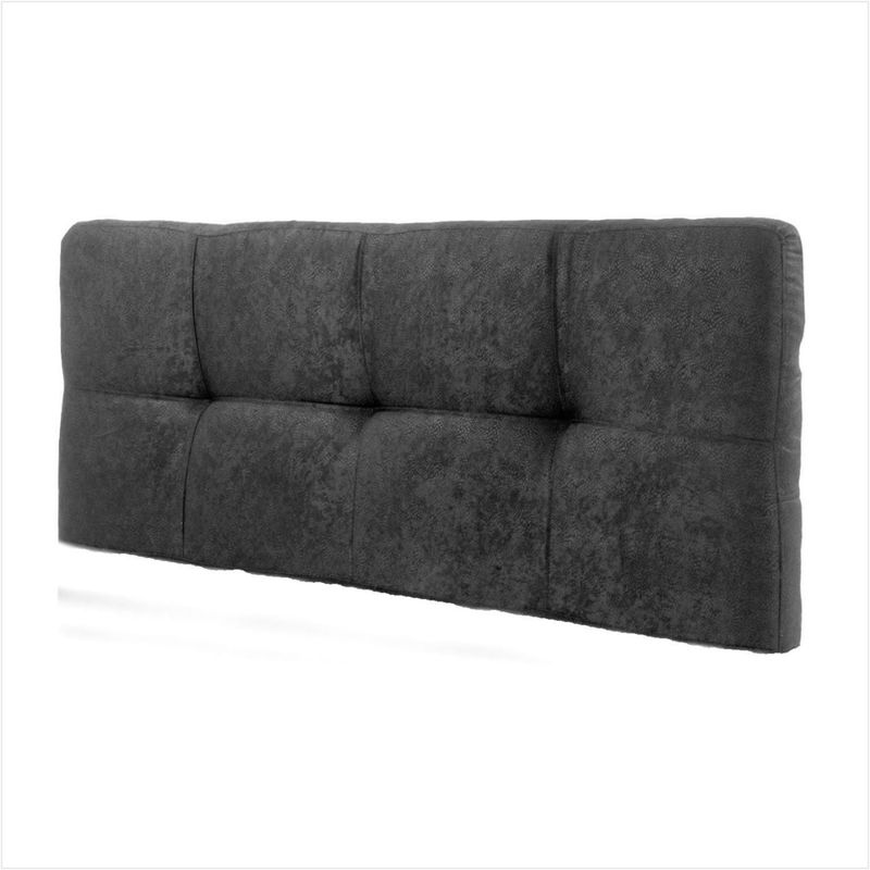 PRODESCANSO - [SENCILLO- C] Cabecero En Microfibra - 100 X 60 X 12 Cuadro - negro