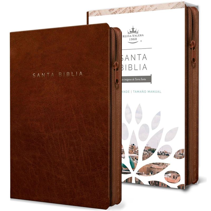 GENERICO - Santa Biblia Rvr 1960. Letra Grande. Piel Canela. Cremallera
