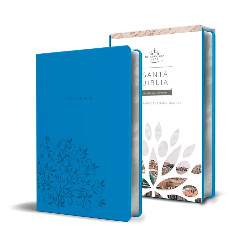 GENERICO - Santa Biblia Rvr 1960. Letra Grande. Piel Azul