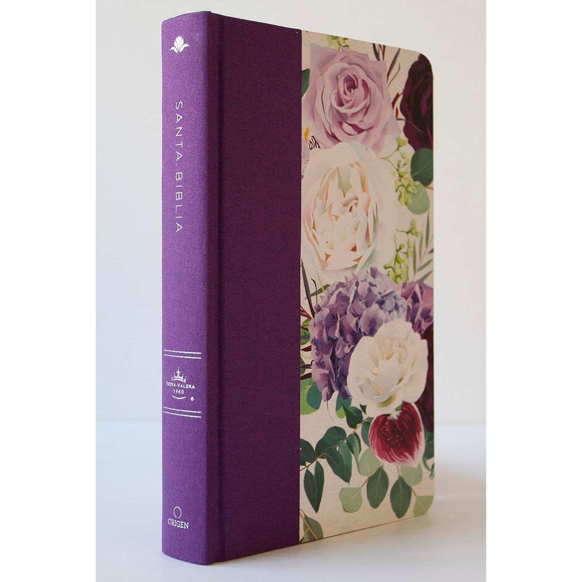 GENERICO - Santa Biblia. Rvr 1960. Letra Grande. (T.D) Morado Y Flores