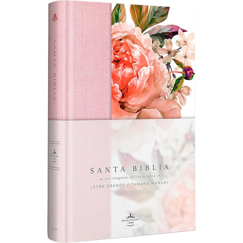 GENERICO - Santa Biblia Rvr 1960. Letra Grande. Rosada Con Flores