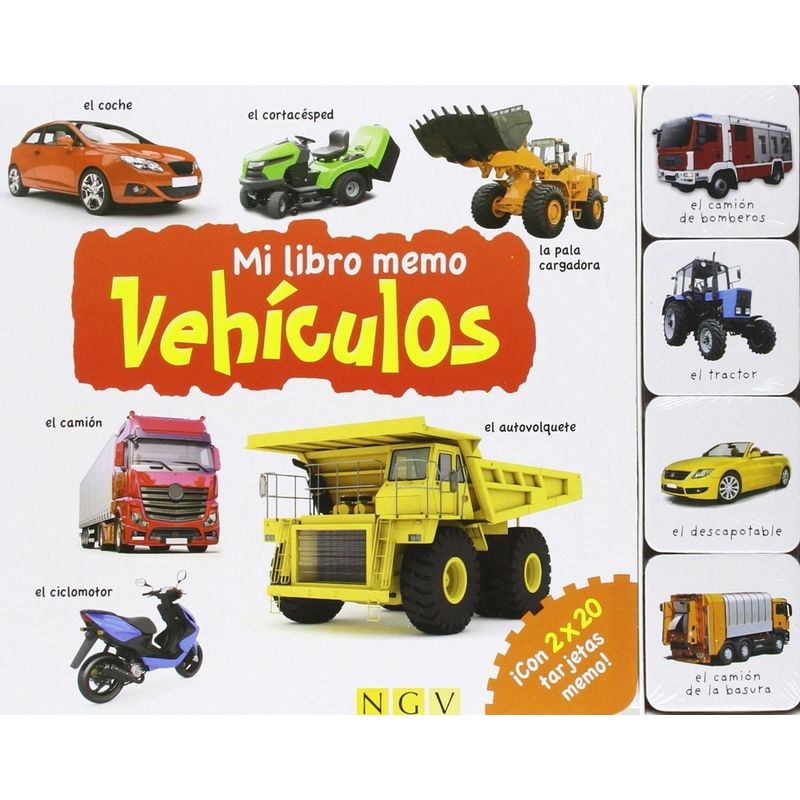 GENERICO - Vehículos. Mi Libro Memo. Incluye Tarjetas