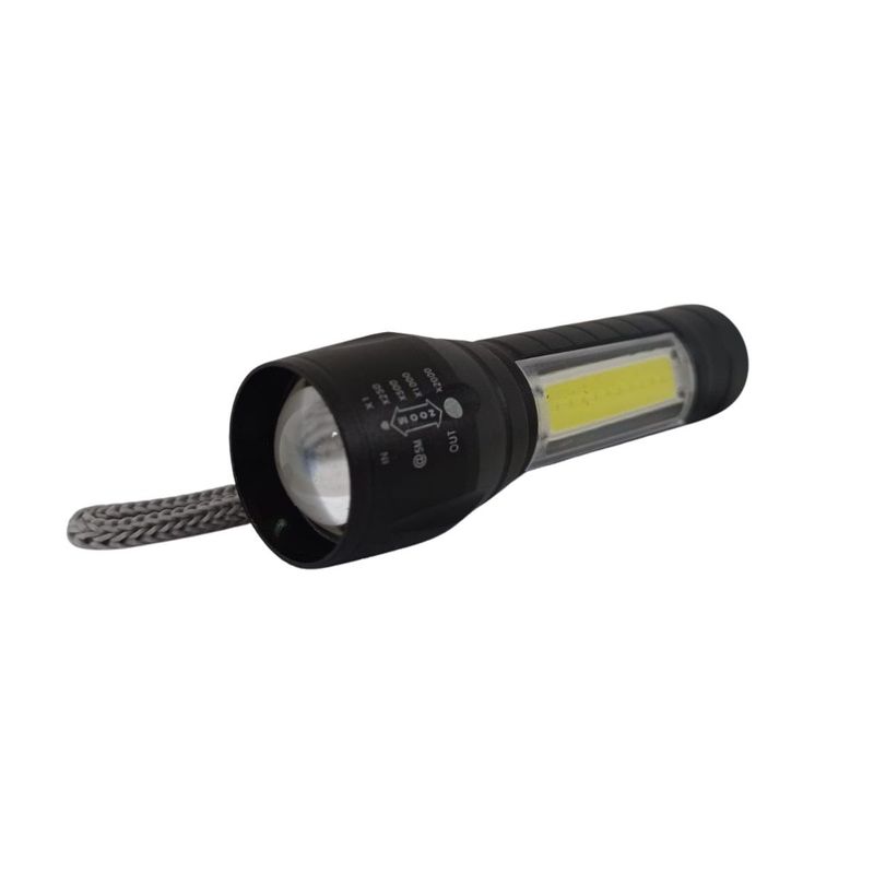 GENERICO - Linterna Tactica Led Recargable Con Zoom
