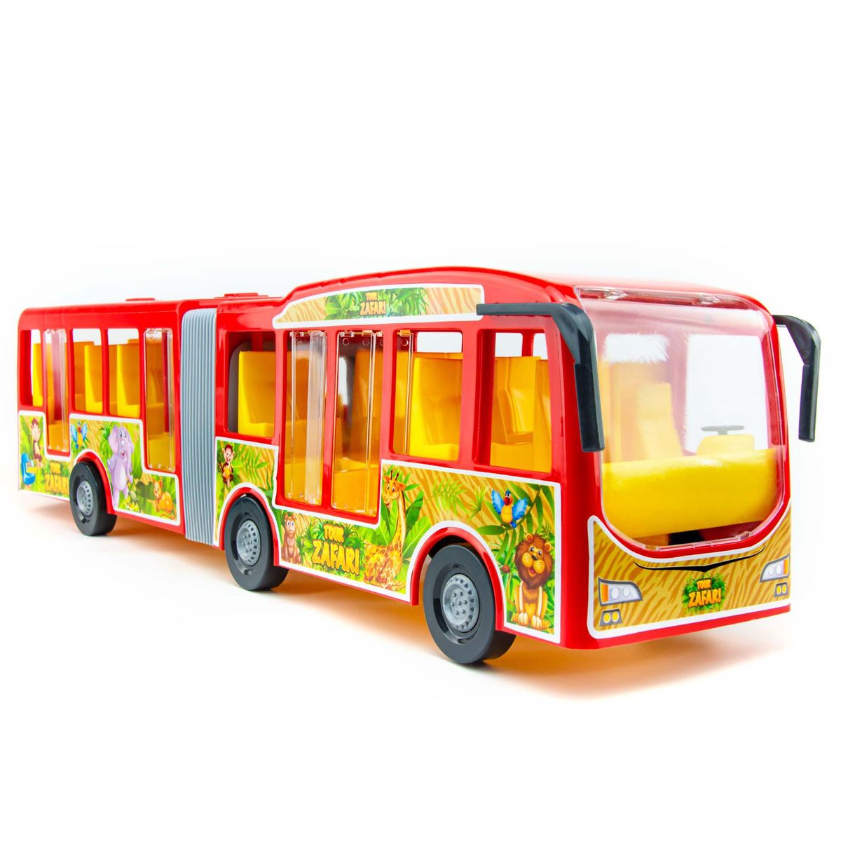 ENERGY PLUS - Juguete Autobús Modelo Articulado Diversión Garantizada Rojo