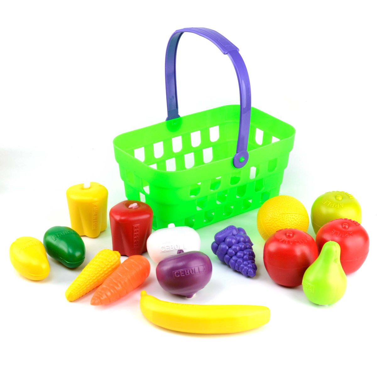 ENERGY PLUS - 15 Pzas Frutas en Canasta Cocina Educativa aprende jugando