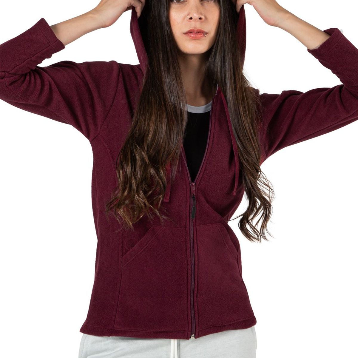 SANTANA - Hoodie Térmico Mujer Nevado del Cocuy Vinotinto