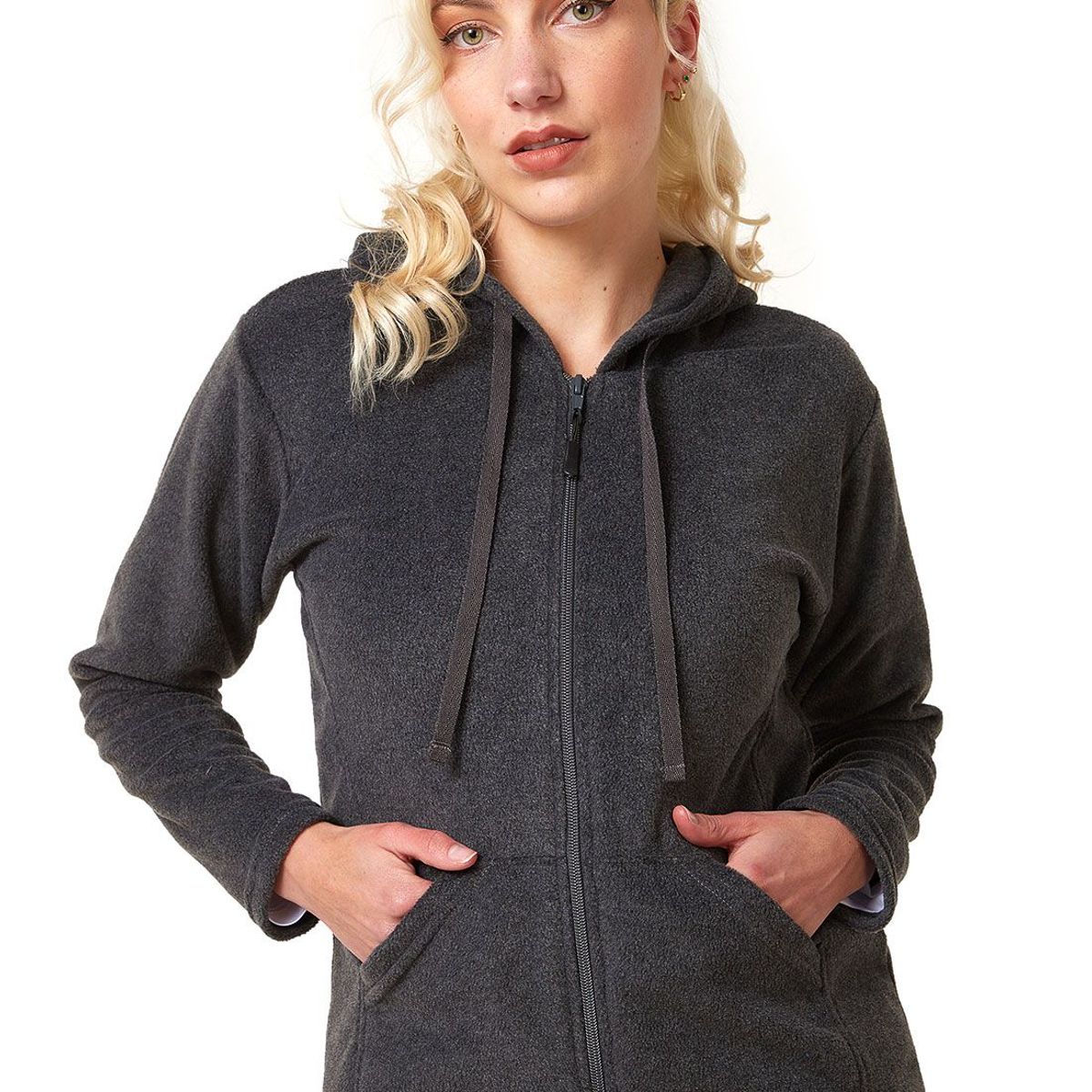 SANTANA - Hoodie Térmico Mujer Nevado del Cocuy Gris Oscuro
