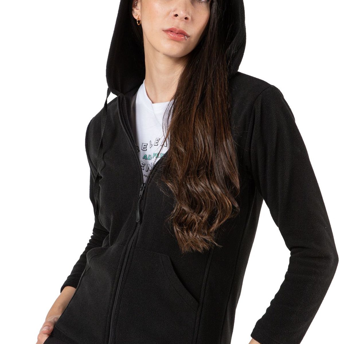 SANTANA - Hoodie Térmico Mujer Nevado del Cocuy Negro