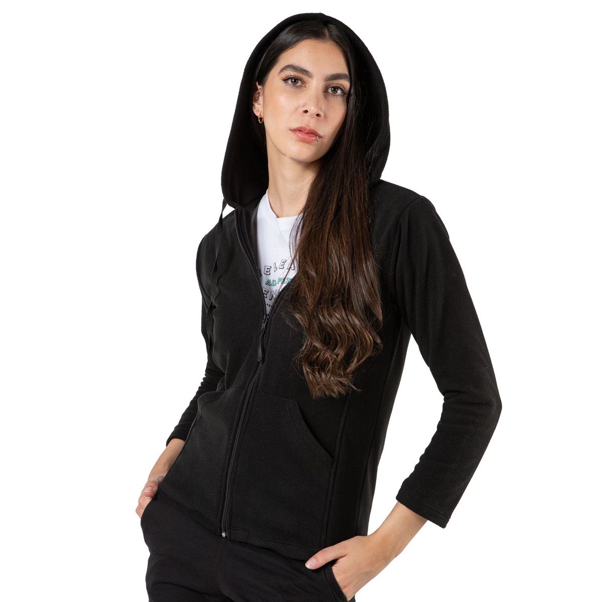 SANTANA - Hoodie Térmico Mujer Nevado del Cocuy Negro