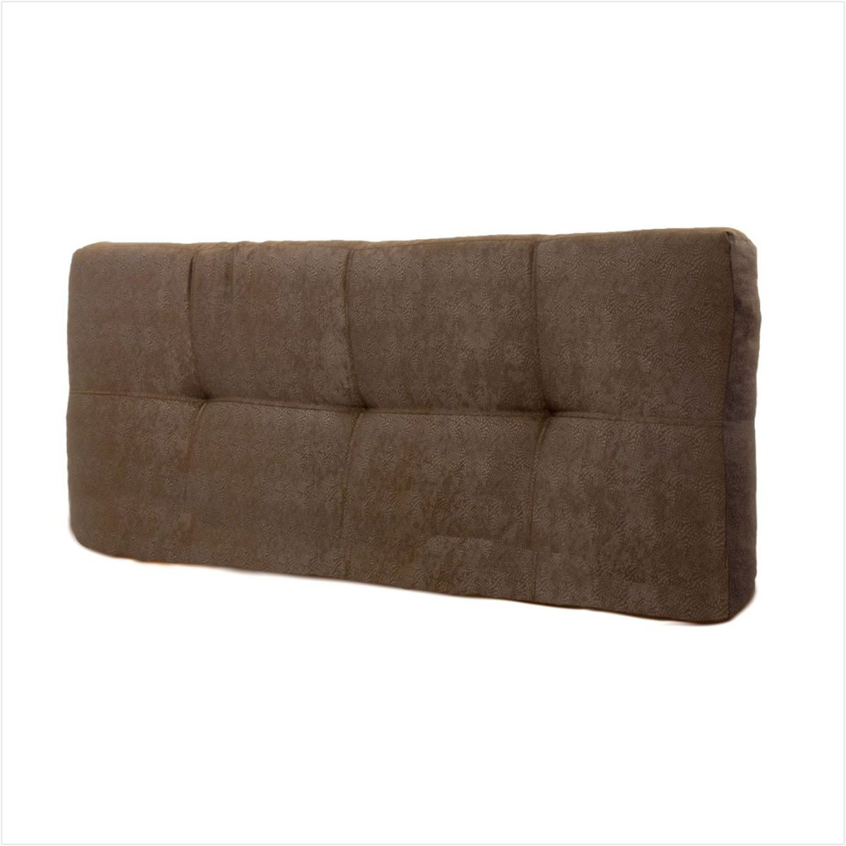 PRODESCANSO - [SENCILLO- C] Cabecero En Microfibra - 200 X 60 X 12 Cuadro - CAFE