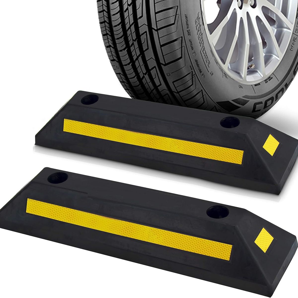 PYLE - Topes de Estacionamiento 2 piezas PYLE-PRO PCRSTP11X2