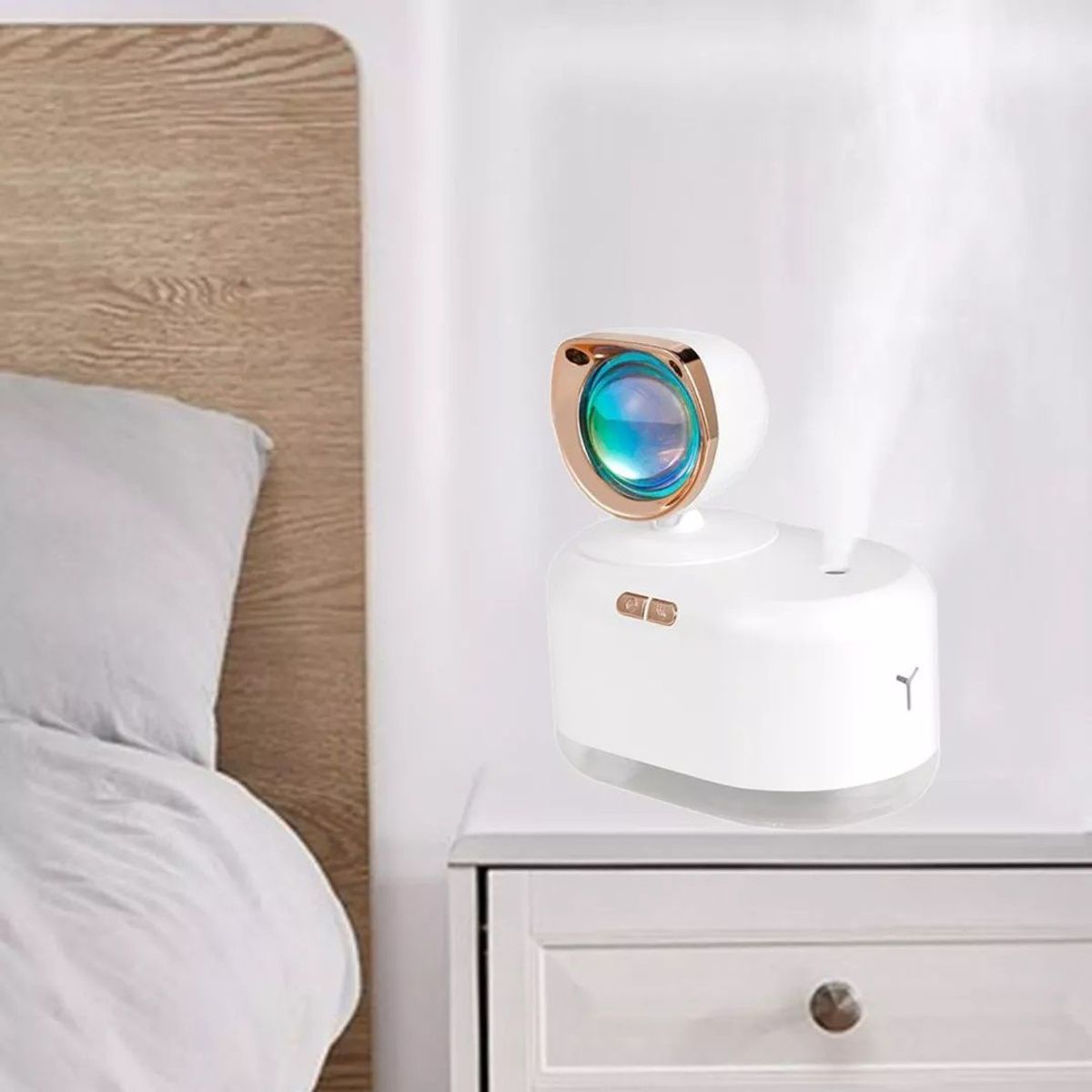 GENERICO - Humidificador De Aire Difusor Lámpara Integrada + Escencia