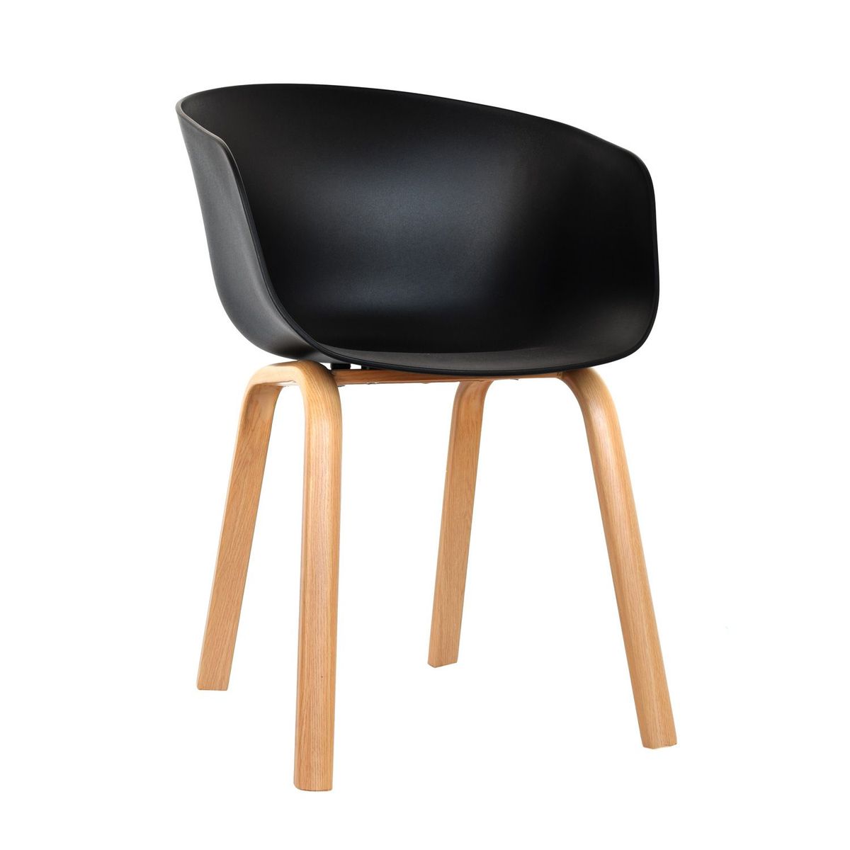 BONNO - Silla Diseño Volga Negra Estr Metálica Bonno