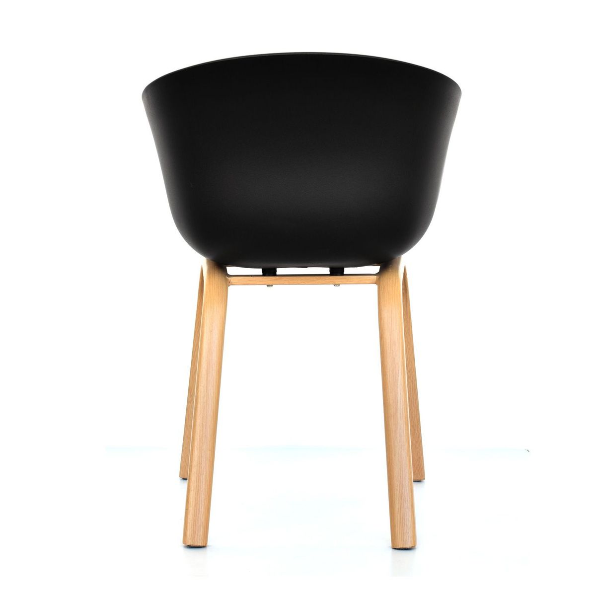 BONNO - Silla Diseño Volga Negra Estr Metálica Bonno