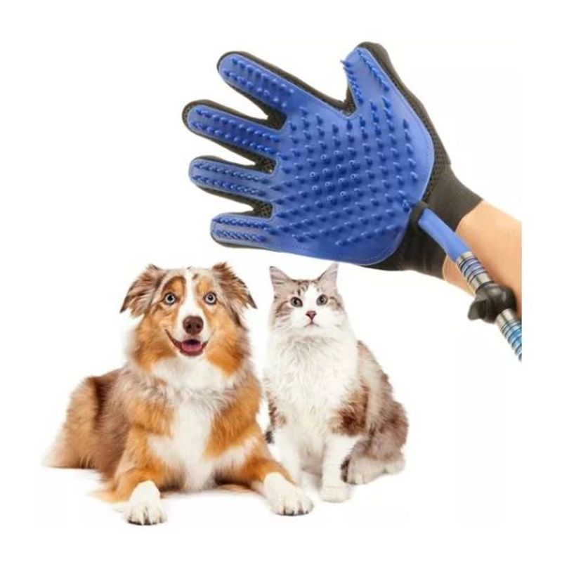 GENERICO - Guante De Baño Para Mascotas Con Manguera Peina Y Masajea