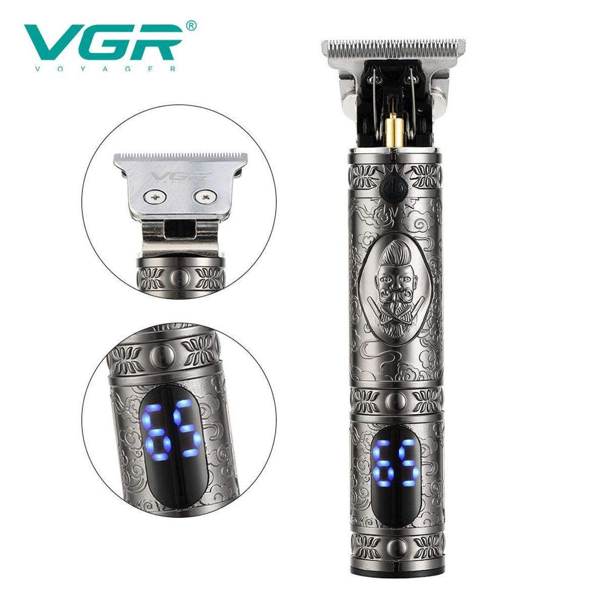 GENERICO - Máquina Patillera Recargable Vgr V-228 Diseño Pantalla Led