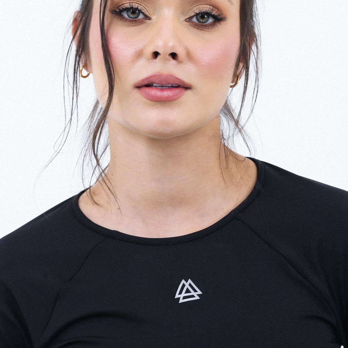 BELIFE - Camiseta Deportiva Negra Manga Larga Para Mujer Belife