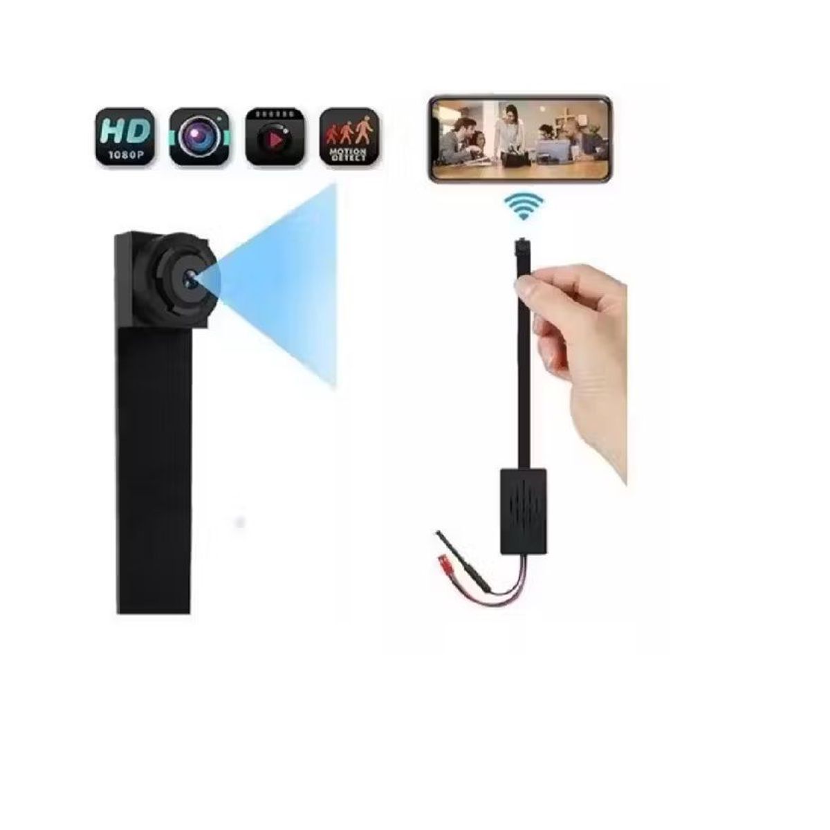 GENERICO - Camara Ip Wi fi Espia Flexible  Pequeña Para Ocultar
