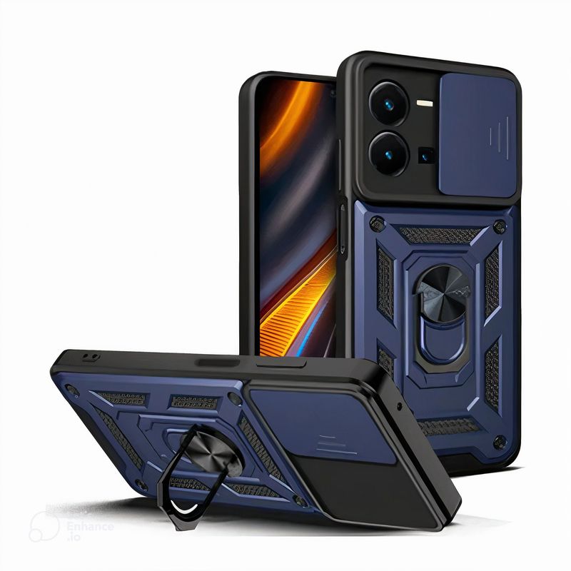 GENERICO - Funda Estuche Case Slider Compatible Con Vivo V25 Azul