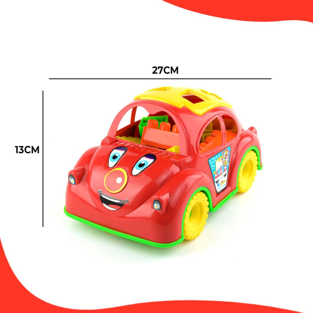 ENERGY PLUS - Carro Didáctico Aventura y Aprendizaje con 30 Bloques Rojo