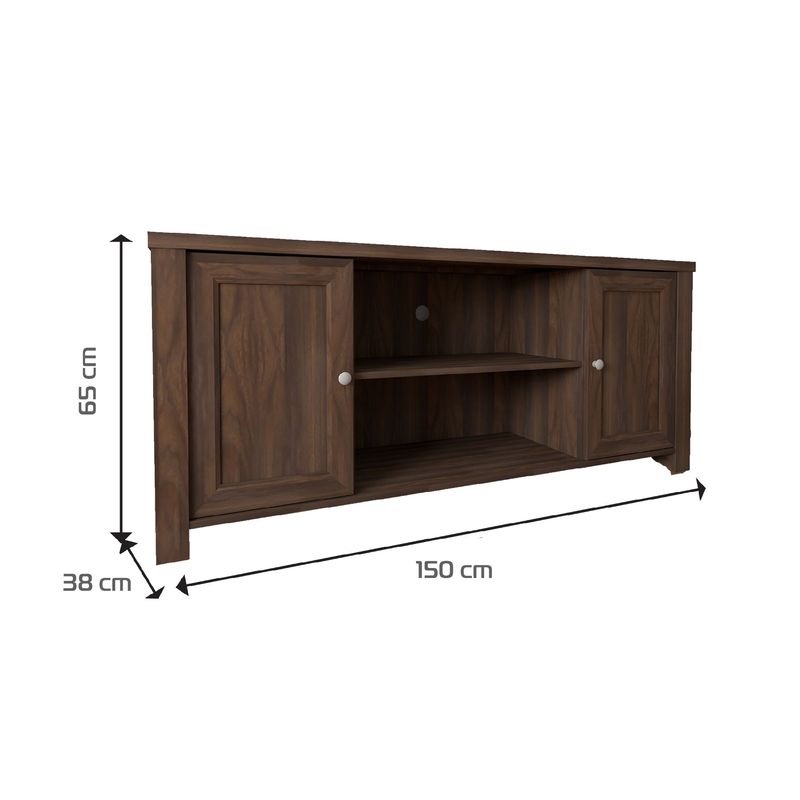 BERTOLINI - Mueble para tv de hasta 65 en MDP 150cm Classic Marrón