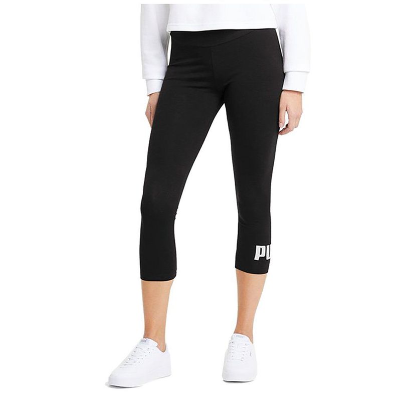 PUMA - Leggings Puma para Mujer Ess 3/4 Logo Negro