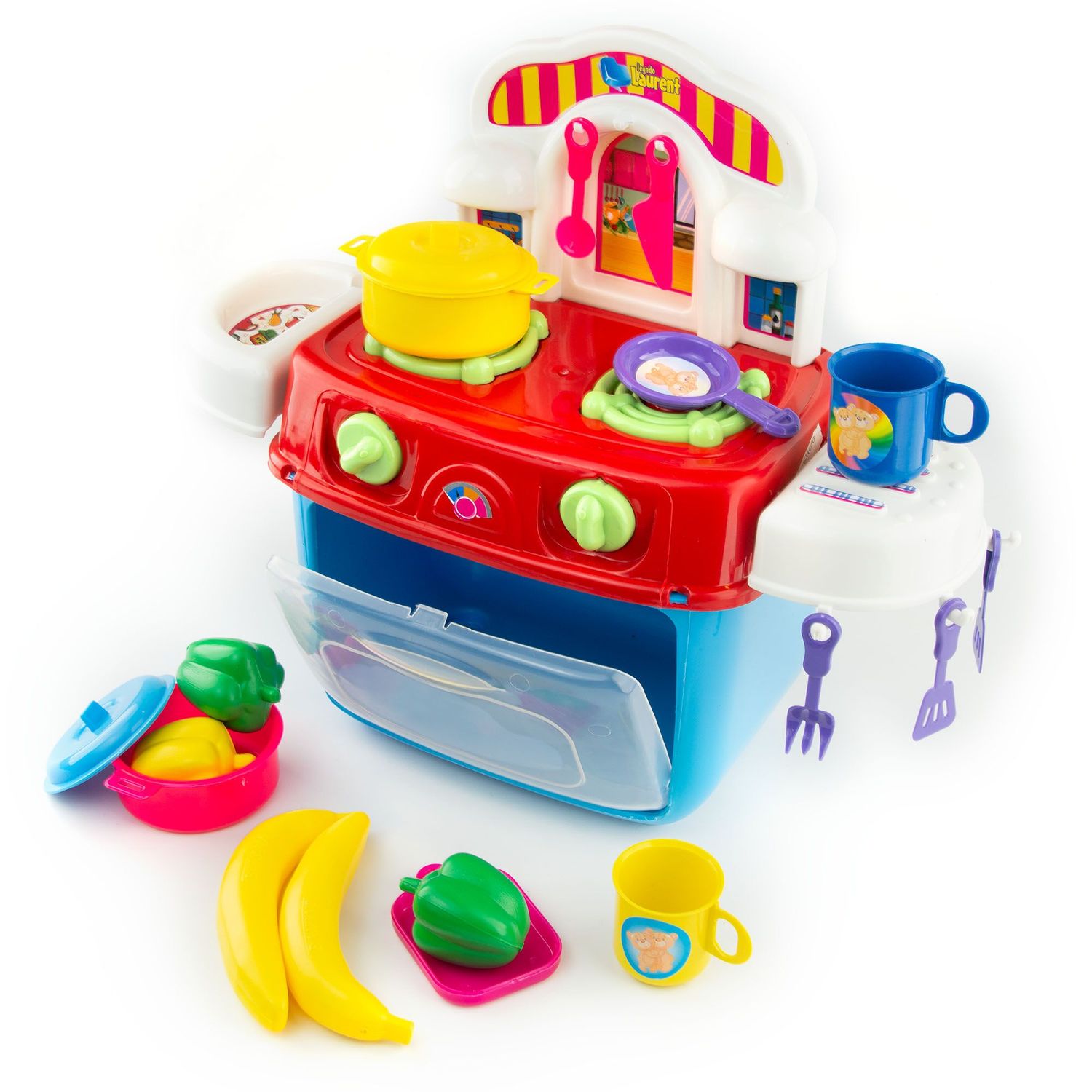 Estufa con Horno para Niñas Cocina de Juguete con Accesorios