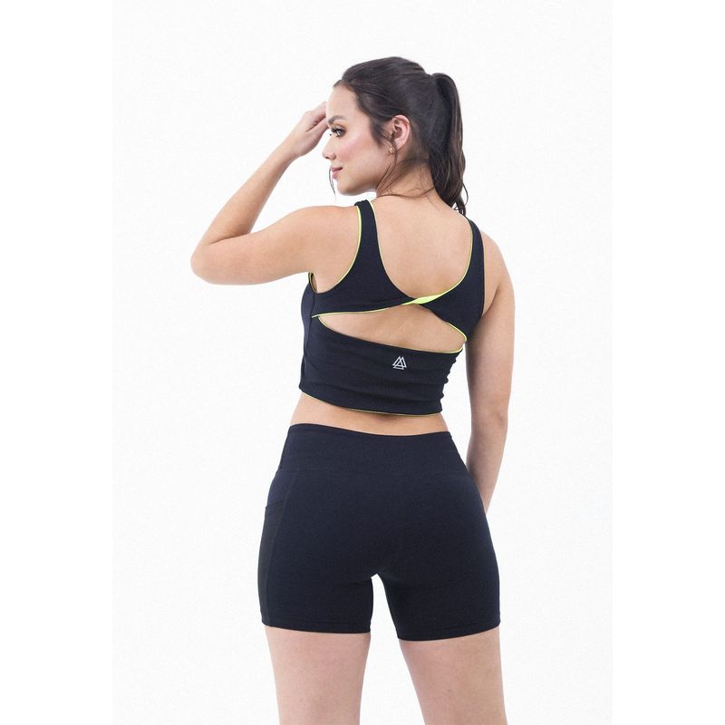BELIFE - Ciclista Deportivo Negro Con Bolsillos Para Mujer Belife