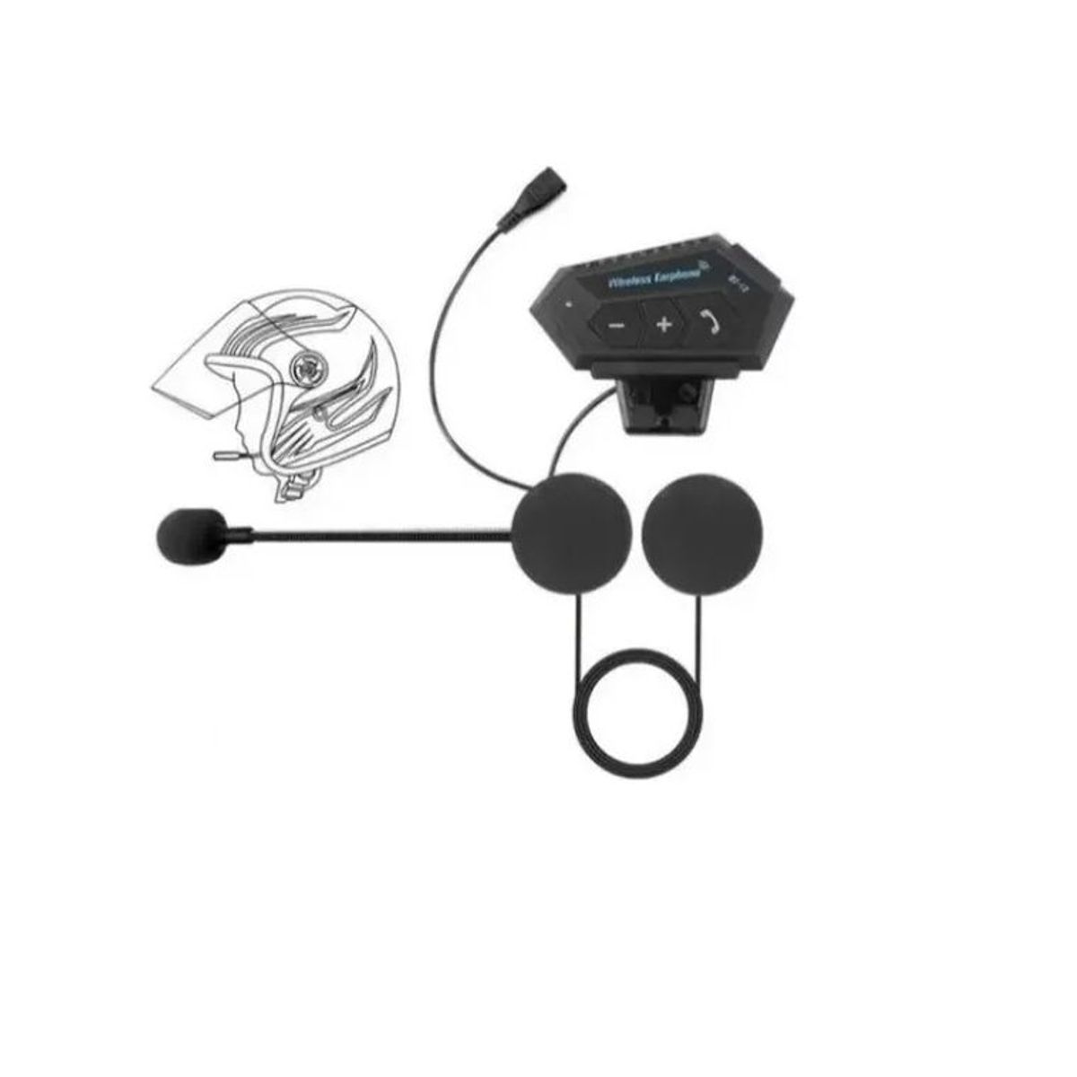 GENERICO - Auriculares Intercomunicadores Casco Bluetooh Bt12 Moto