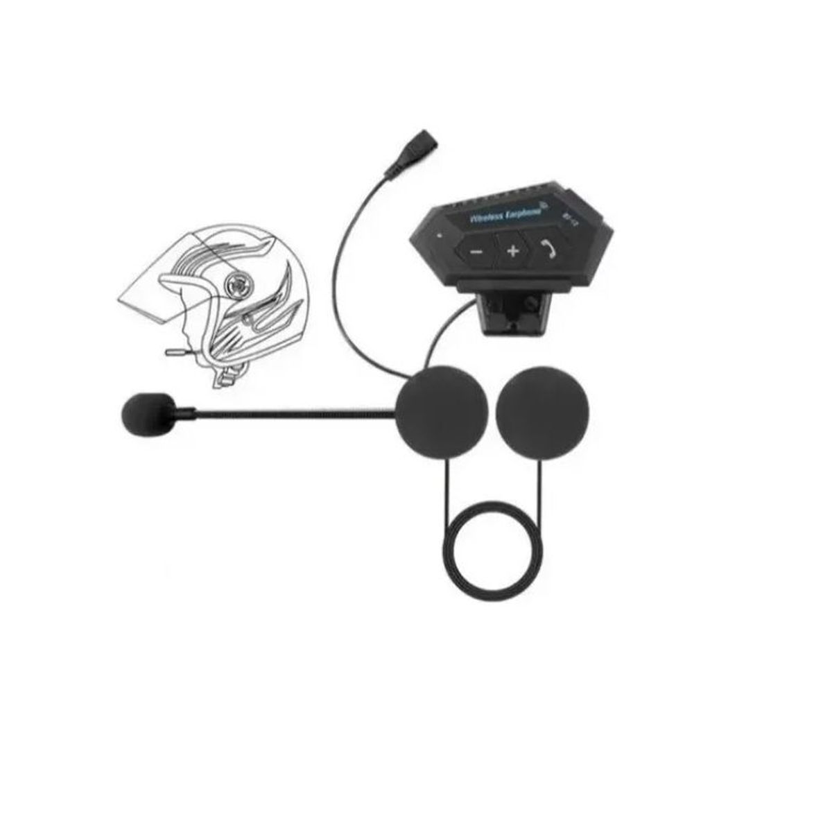 GENERICO - Auriculares Intercomunicadores Casco Bluetooh Bt12 Moto