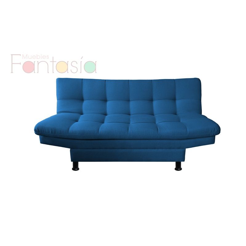 MUEBLES FANTASIA - Sofa Cama Click TELA AZUL Muebles Fantasía