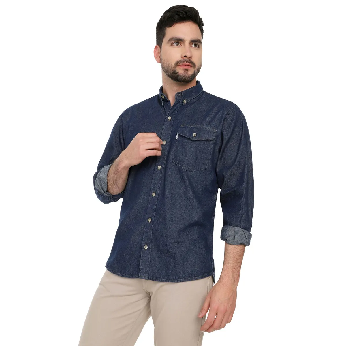 LEC LEE - Camisa Manga Larga Lec Lee Para hombre - Indigo Oscuro