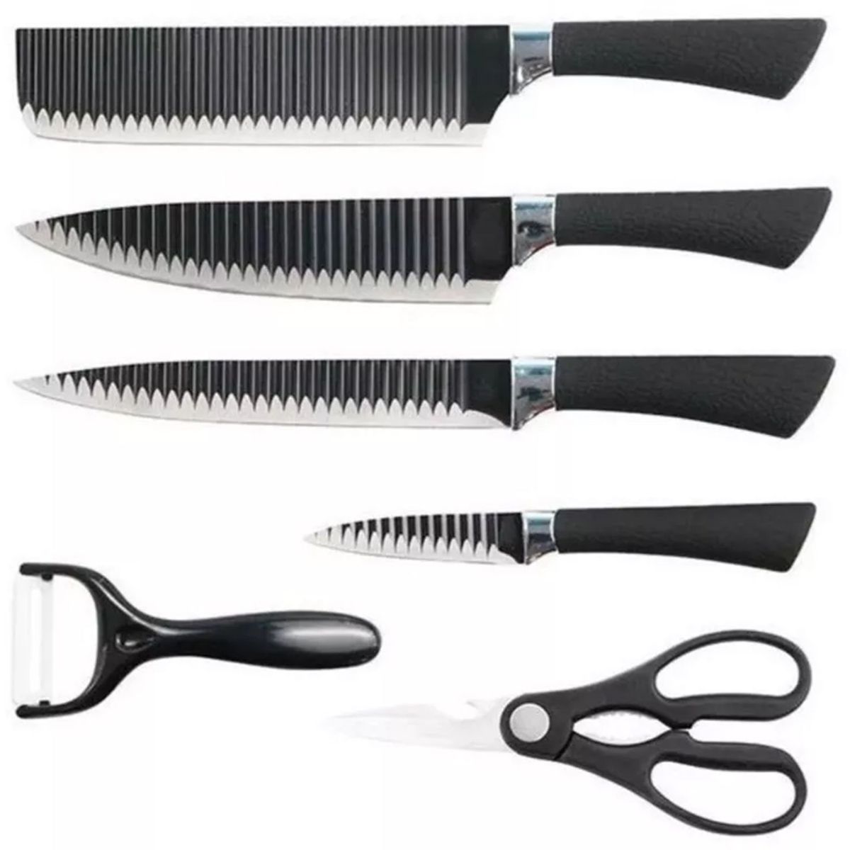 ONE PIXEL - Juego De Cuchillos 7 Piezas Acero Inoxidable Cocina